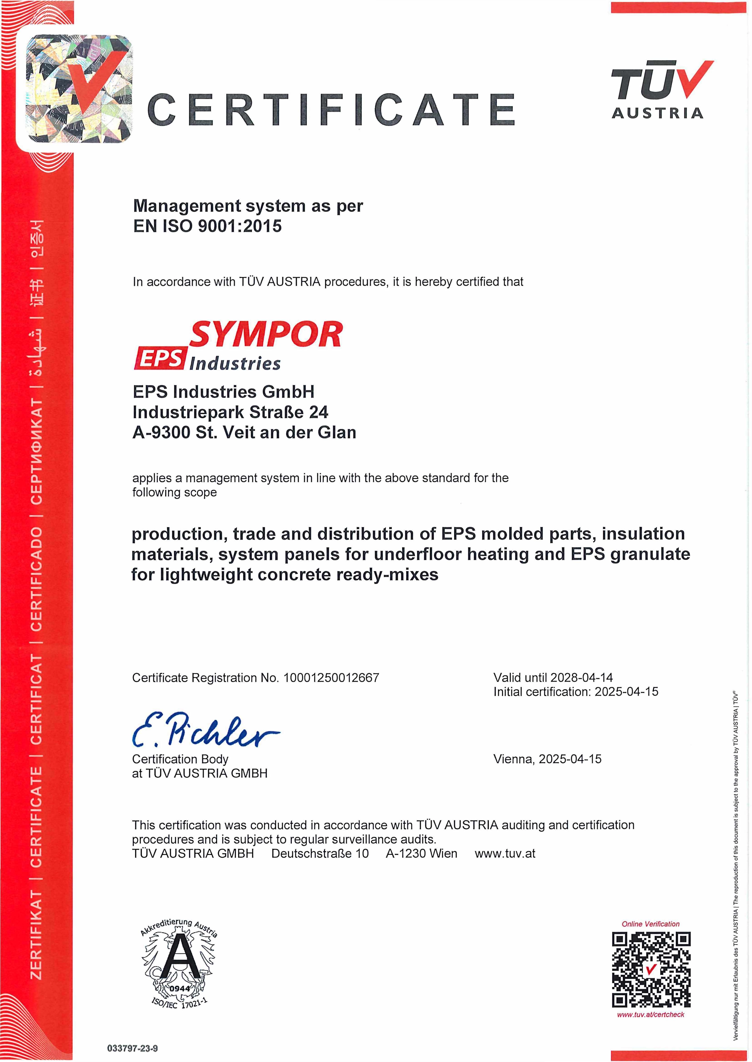 ISO-Certificate